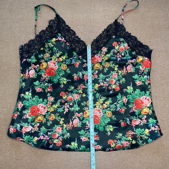 Victoria's Secret Gold Label VTG spagghetti Strap Cropped Cami floral Small - Picture 6 of 10